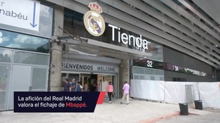 La afición del Real Madrid reacciona al fichaje de Mbappé