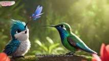 Childern story Curious caterpillar and helpful hummingbird adventure (Story for kids)