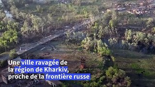 Ukraine: images aériennes des destructions dans la ville de Vovtchansk