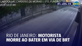 Motorista morre em acidente na calha do BRT no Rio