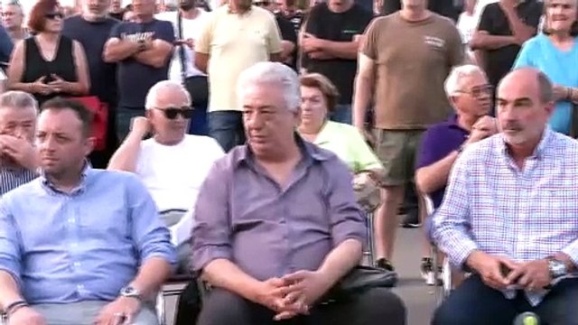 Μεγαλειώδης συγκέντρωση στον Άγιο Κωνσταντίνο από πολίτες και επιχειρηματίες κατά της απόφασης διακοπής του πλοίου