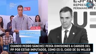 Cuando Pedro Sánchez pedía dimisiones a cargos del PP por estar imputados, como es el caso de su mujer