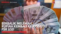 Berbalik Melemah, Rupiah Kembali ke Rp16.200 per USD
