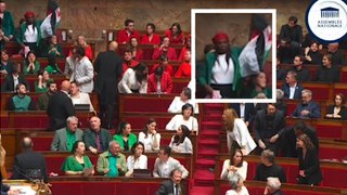 Assemblée nationale : Rachel Kéké brandit un drapeau palestinien, la séance suspendue