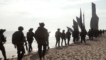 French Navy lands at Omaha Beach during D-Day anniversary event