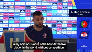Rodri 'the best defensive player in the world' - Kovacic
