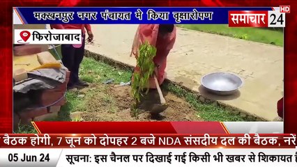 Firozabad: विश्व पर्यावरण दिवस पर मक्खनपुर नगर पंचायत में किया वृक्षारोपण