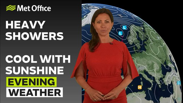 Met Office Evening Weather Forecast 05/06/24 - Showers north and west, clearer east