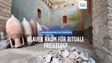 Ausgrabung in Pompeji: Blauer Raum für antike Rituale freigelegt