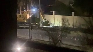 Late-night roadworks in Serena Community