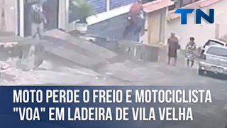 Moto perde o freio e motociclista 