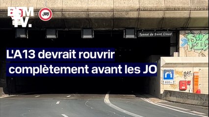 A13: la partie encore fermée devrait rouvrir avant les JO
