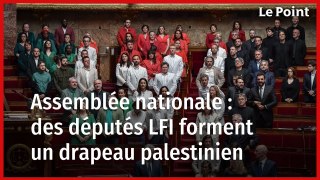 Assemblée nationale : des députés LFI forment un drapeau palestinien