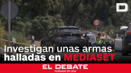 Download Video: Investigan unas armas de fuego halladas frente a la sede de Mediaset por su posible relación con el tiroteo