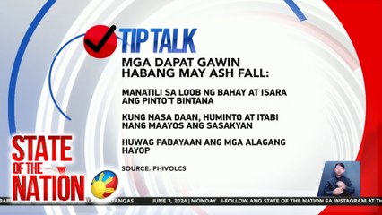 Mga dapat gawin bilang pag-iingat sa ash fall | SONA (Originally aired on June 3, 2024)