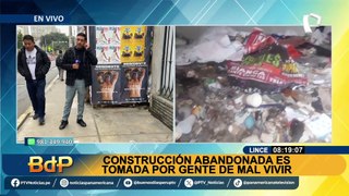 Av. Arequipa: denuncian que construcción abandonada ha sido tomada por gente de mal vivir