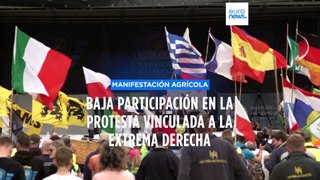 Baja participación en la protesta agrícola vinculada a la extrema derecha