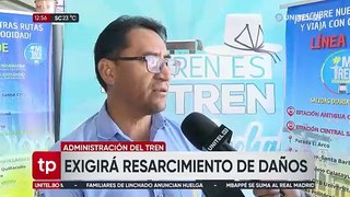 Exigirán el resarcimiento de los daños ocasionados al Tren Metropolitano tras choque con camioneta