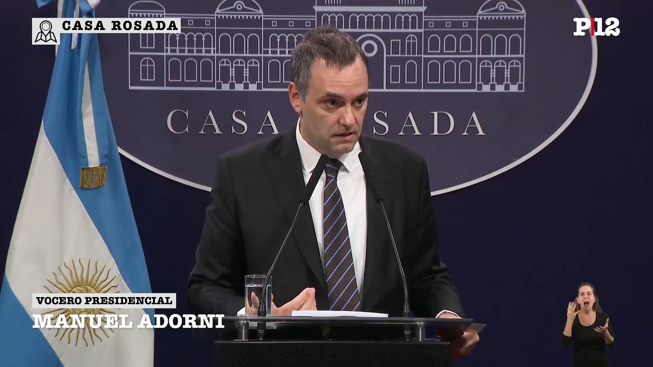 Adorni reiteró la frase de Milei sobre Posse: "Ya es historia, com cualquier funcionario que se haya ido"