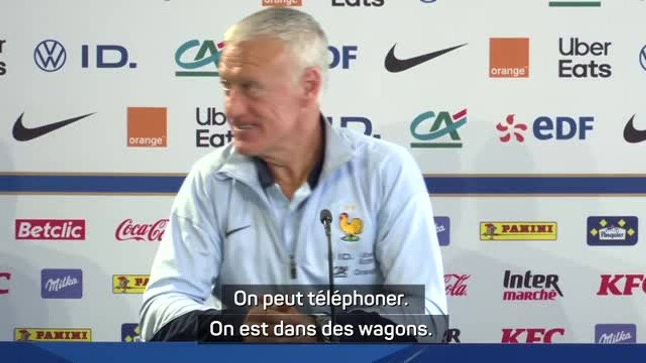 Bleus - Deschamps : "Le train ? Au moins, on peut téléphoner"