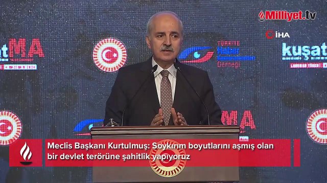 Meclis Başkanı Kurtulmuş: Soykırım boyutlarını aşmış olan bir devlet terörüne şahitlik yapıyoruz