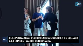 El espectacular recibimiento a Modric en su llegada a la concentración con Croacia