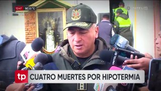 Cuatro personas murieron este fin de semana por el frío intenso en La Paz y El Alto, según la Policía