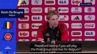 De Bruyne not worried about fitness before Euros