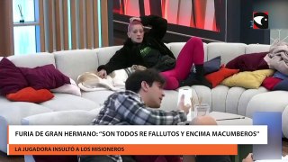 Furia de Gran Hermano: “Son todos re fallutos y encima macumberos”