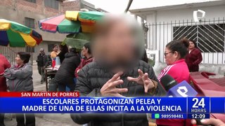 ¡El colmo! Madres incitan pelea de escolares en colegio de San Martín de Porres