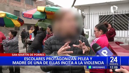 ¡El colmo! Madres incitan pelea de escolares en colegio de San Martín de Porres