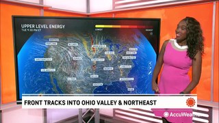 Soaking storms track into the Ohio Valley and Northeast