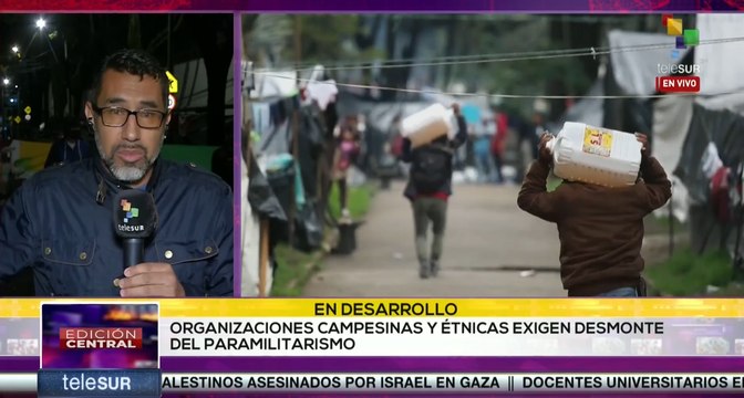 Campesinos exigen desmonte del paramilitarismo en Colombia