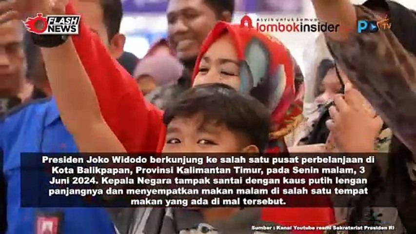 SAMBANGI MAL DI BALIKPAPAN, JOKOWI SAPA DAN SELFIE BERSAMA WARGA