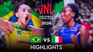 BRAZIL vs ITALY | Highlights | Women's VNL 2024