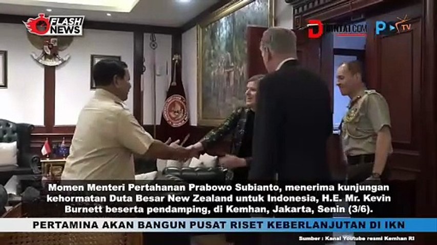 Prabowo dan Dubes New Zealand Diskusikan Kerjasama di Bidang Keamanan Maritim dan Intelijen