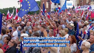 Donald Tusk em campanha para as europeias reúne milhares de apoiantes em Varsóvia