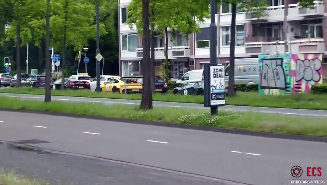 Lamborghini Aventador with Decat Akrapovic Exhaust - LOUD Revs _ Accelerations!