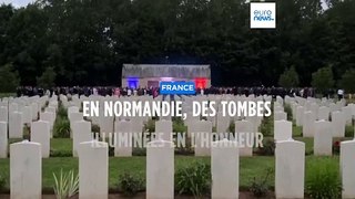 Débarquement : en Normandie, des tombes illuminées en l'honneur des soldats