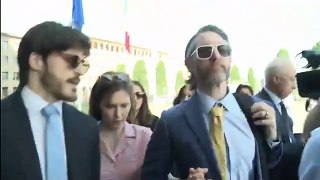 L'arrivo di Amanda Knox al tribunale di Firenze