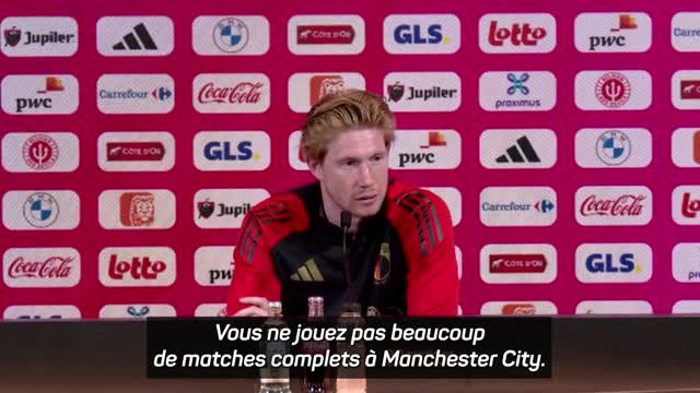 Belgique - De Bruyne : Je me sens bien physiquement