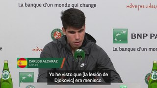 Alcaraz, sobre las quejas de Djokovic: 