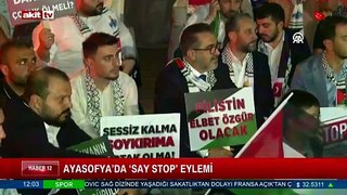 Ayasofya'da say stop eylemi