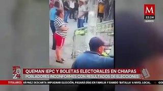 Incendian paquetería electoral dentro de las instalaciones del IEPC en San Fernando, Chiapas