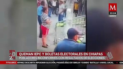 Incendian paquetería electoral dentro de las instalaciones del IEPC en San Fernando, Chiapas
