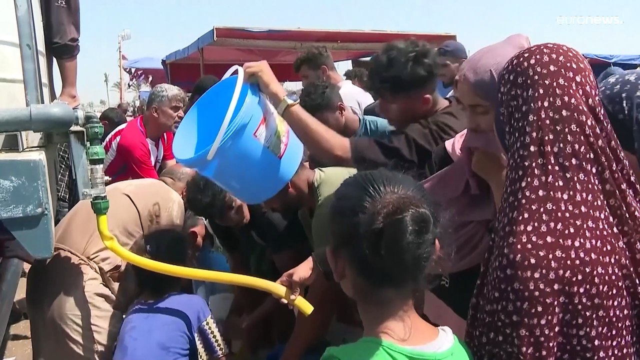 فيديو: تفاقم النقص في إمدادات المياه في غزة وشح...