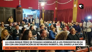 La logia Roque Pérez de Posadas homenajeó a los periodistas en su día con una disertación de Reymundo Roberts, del diario La Nación