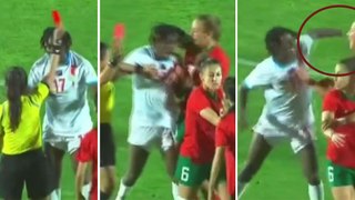 Galatasaraylı futbolcu Ruth Kipoyi'den skandal hareket: Rakibine yumruk attı!