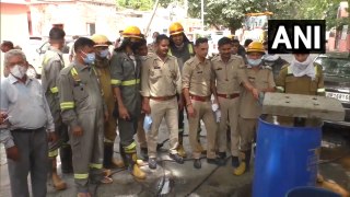 मलखान सिंह जिला अस्पताल,अलीगढ़ में क्लोरीन गैस का रिसाव हुआ