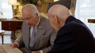 Watch: King Charles reads diary entry from grandfather George VI on D-Day anniversary